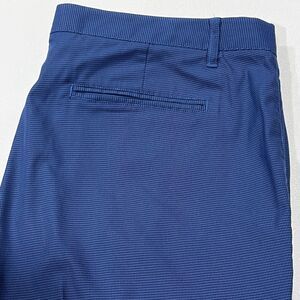 Bonobos Golf Pants Men Blue Straight Fit Micro Houndstooth‎ Zip Ankle Size 40X32